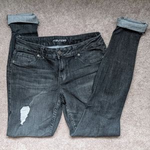 Maurices Black Destructed Jegging